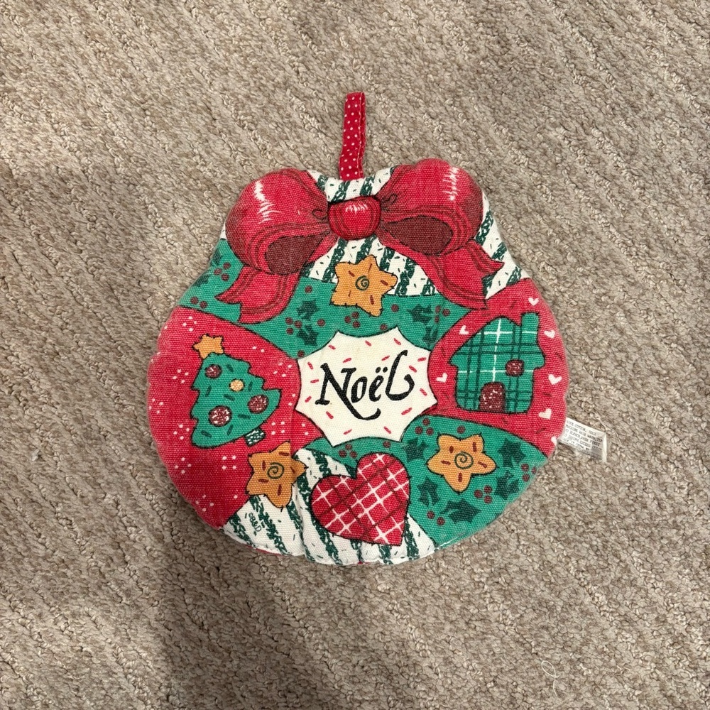 Vintage Christmas Noel Pot Holder/ Hot Pad